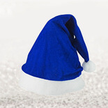 gorro terciopelo azul